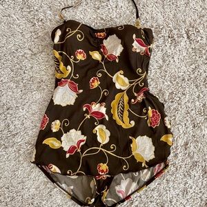 One piece swimsuit floral
